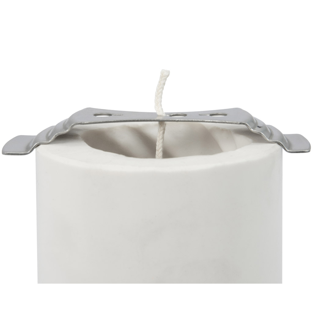 Porte-mèche en acier inoxydable pour coulage de bougies en cire d'abeille