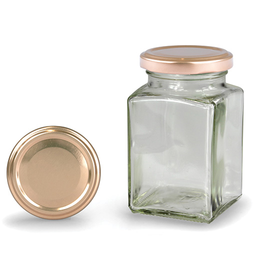 Pot carré avec couvercle bronze 260 ml (TO 58)