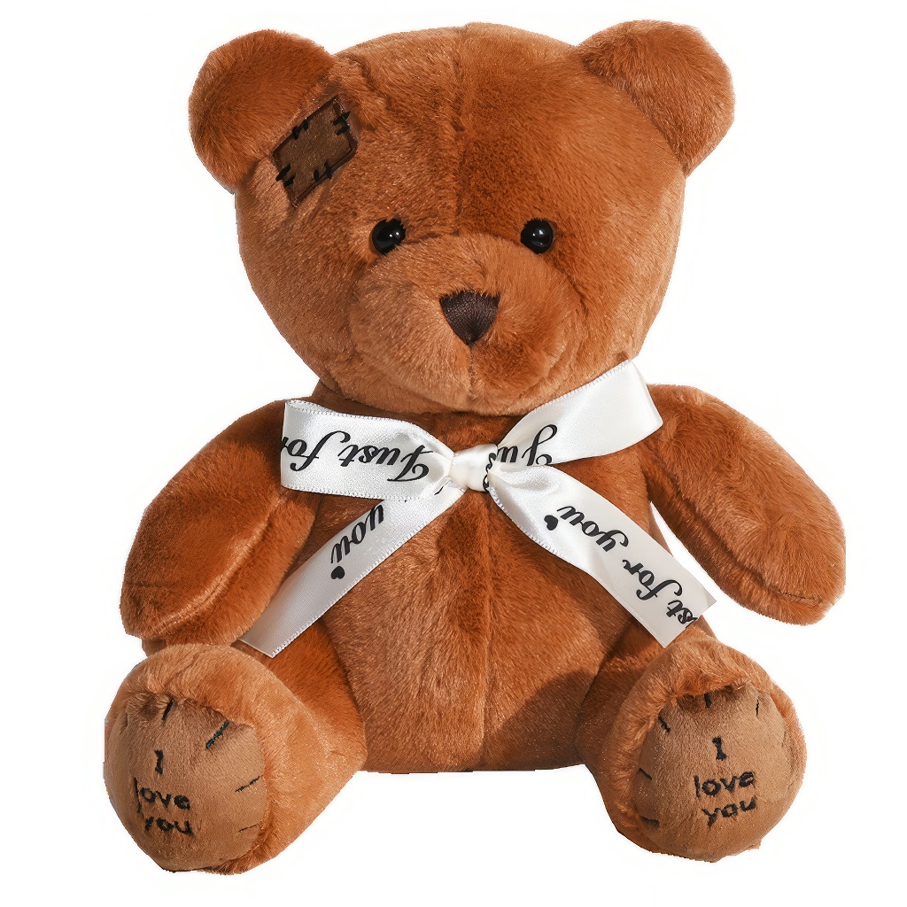 Ourson Teddy brun foncé - 25 cm