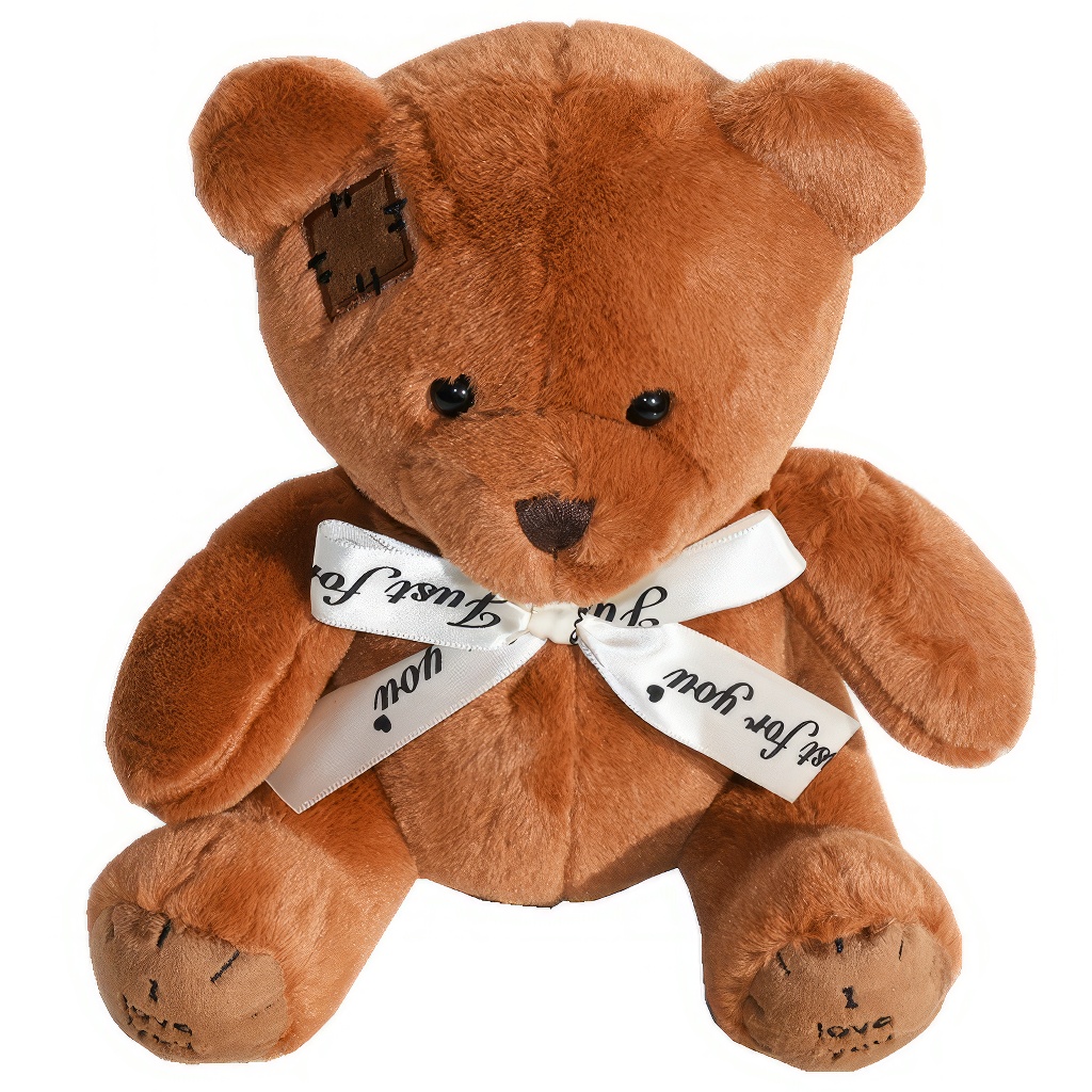 Ourson Teddy brun foncé - 25 cm