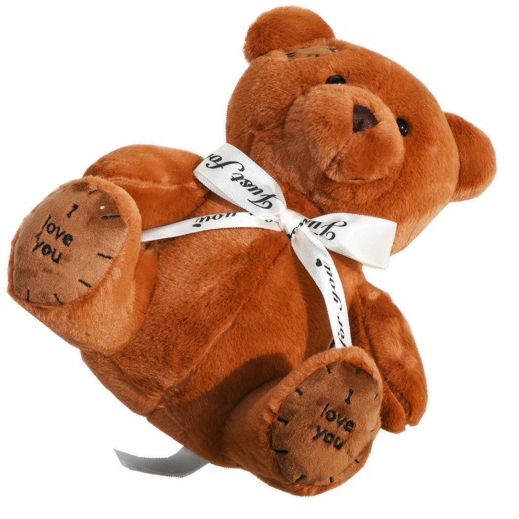 Ourson Teddy brun foncé - 25 cm