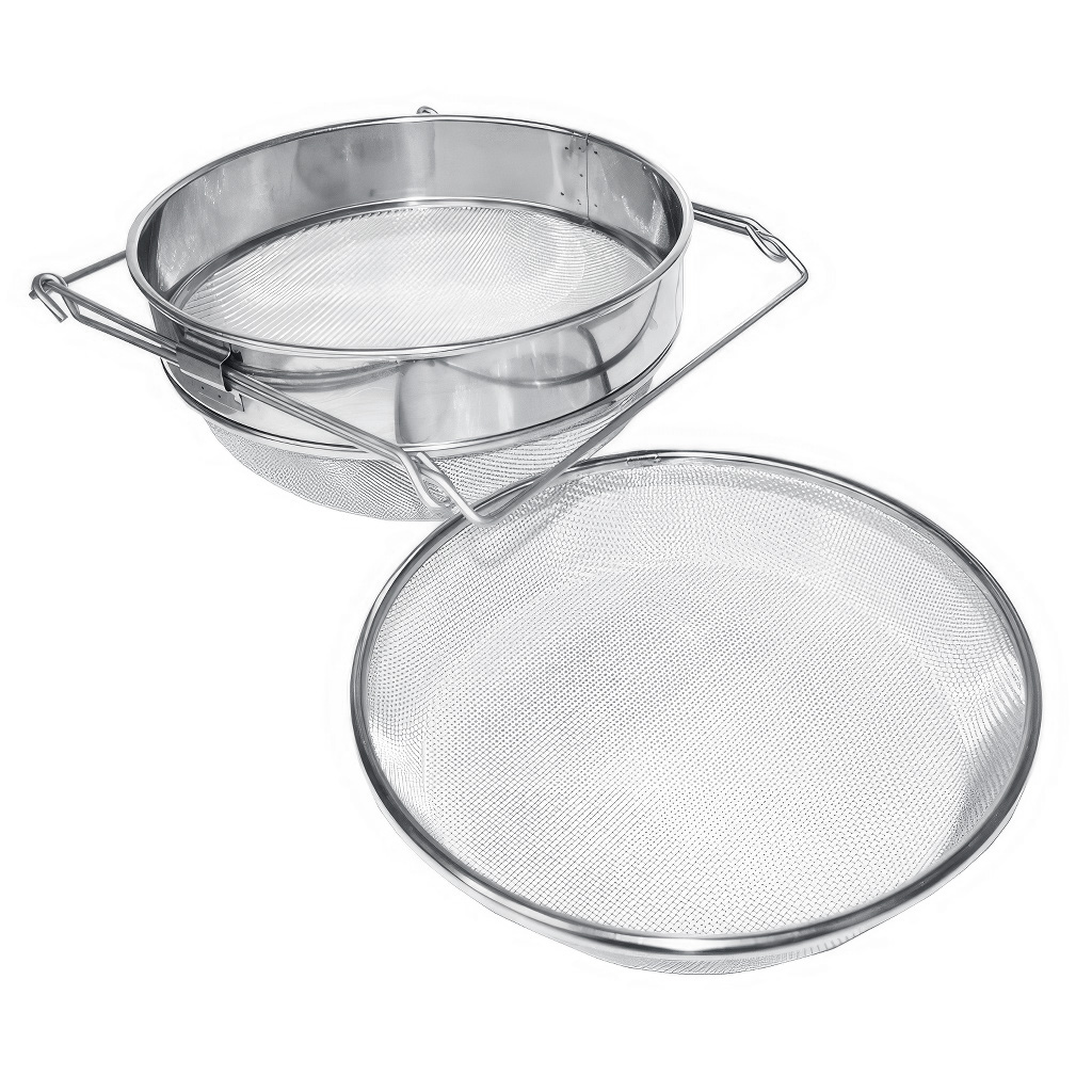 Double passoire (tamis) en acier inoxydable 24 cm avec poignées DE1