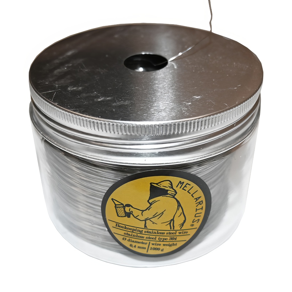 Fil d'apiculture MELLARIUS - acier inoxydable avec dérouleur 1000 g