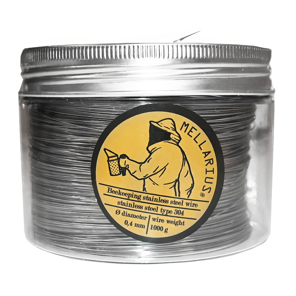 Fil d'apiculture MELLARIUS - acier inoxydable avec dérouleur 1000 g