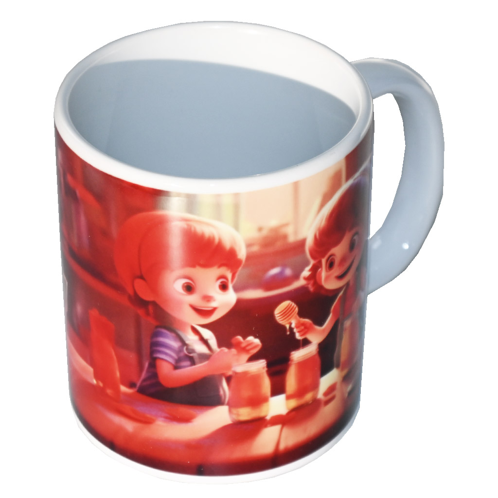 Mug avec motif enfantin d'enfants au miel