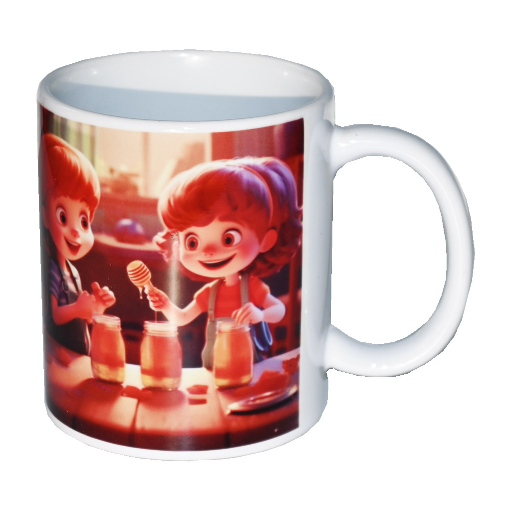 Mug avec motif enfantin d'enfants au miel