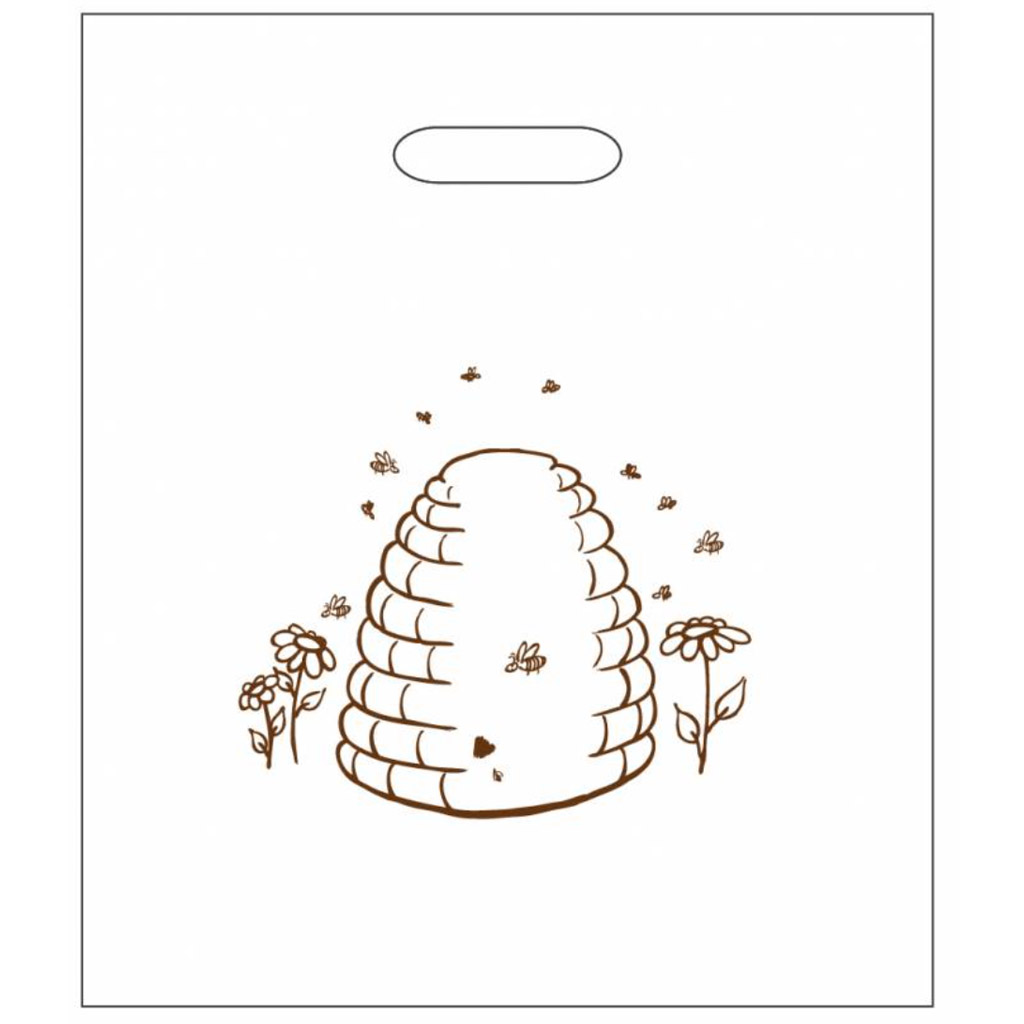 Sacs en plastique avec motif de ruche 30×35 cm - 50 pièces