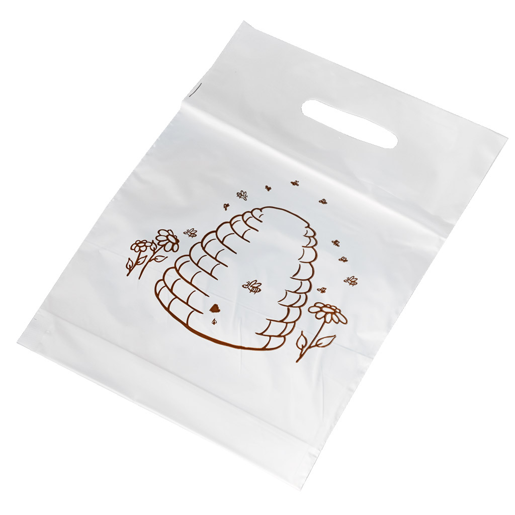 Sacs en plastique avec motif de ruche 30×35 cm - 50 pièces