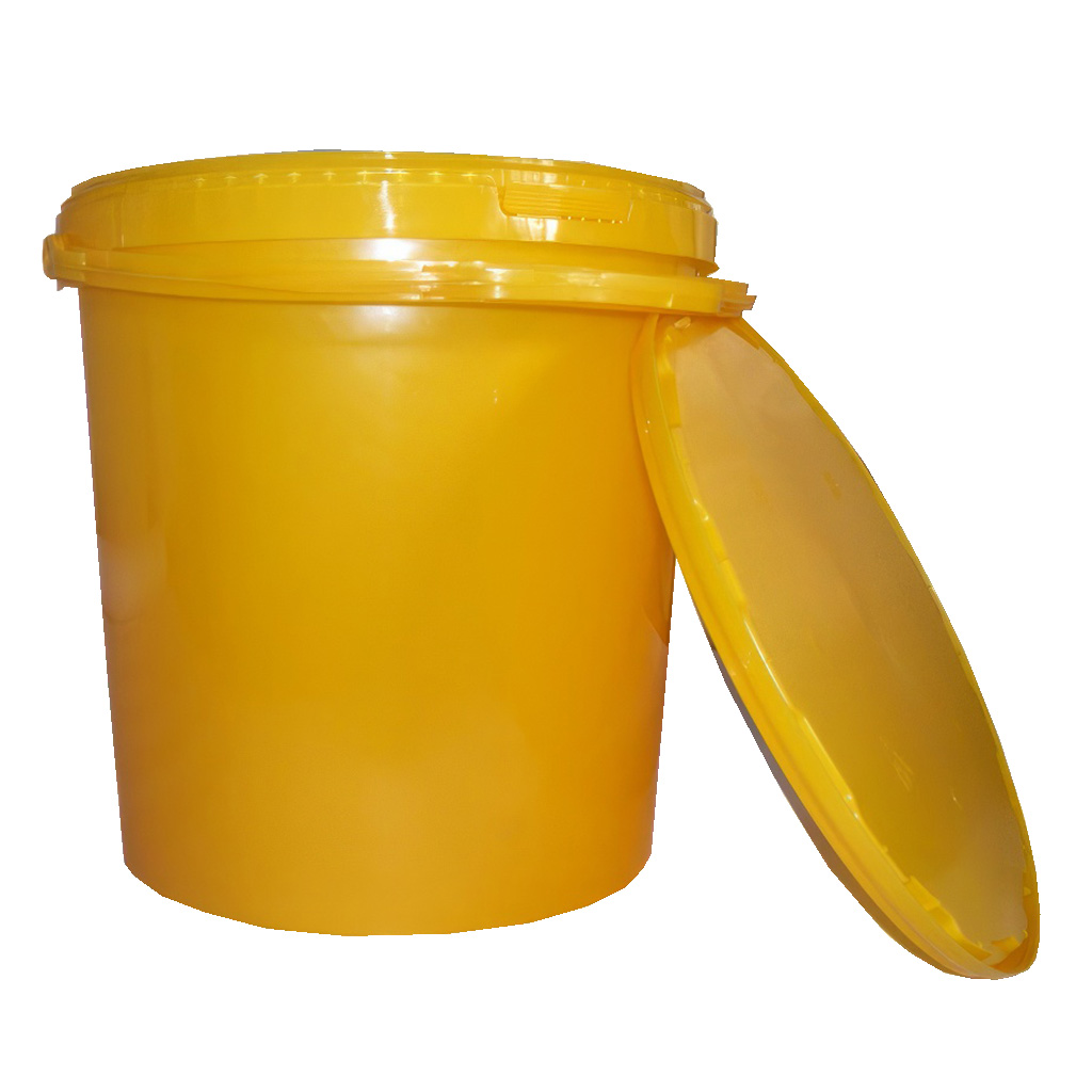 Seau à miel en plastique 25 kg jaune