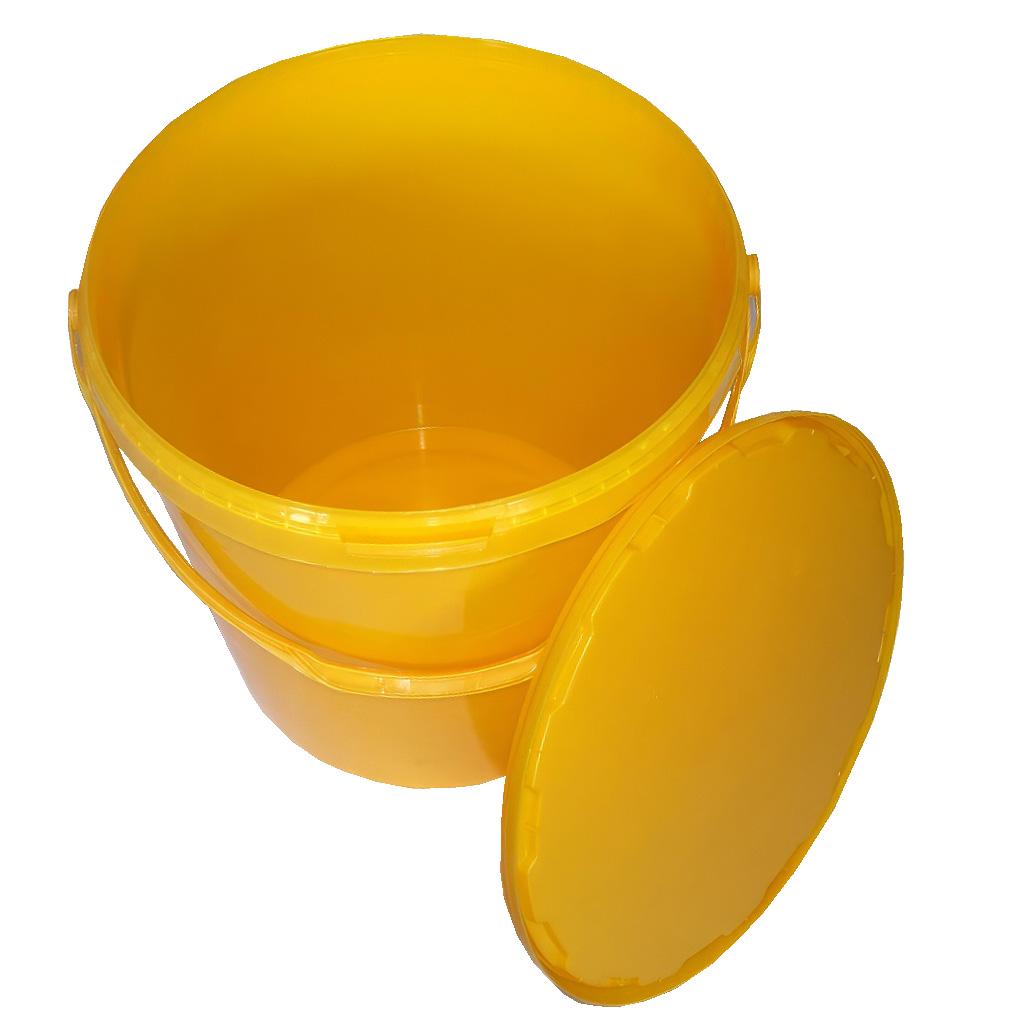 Seau à miel en plastique 25 kg jaune