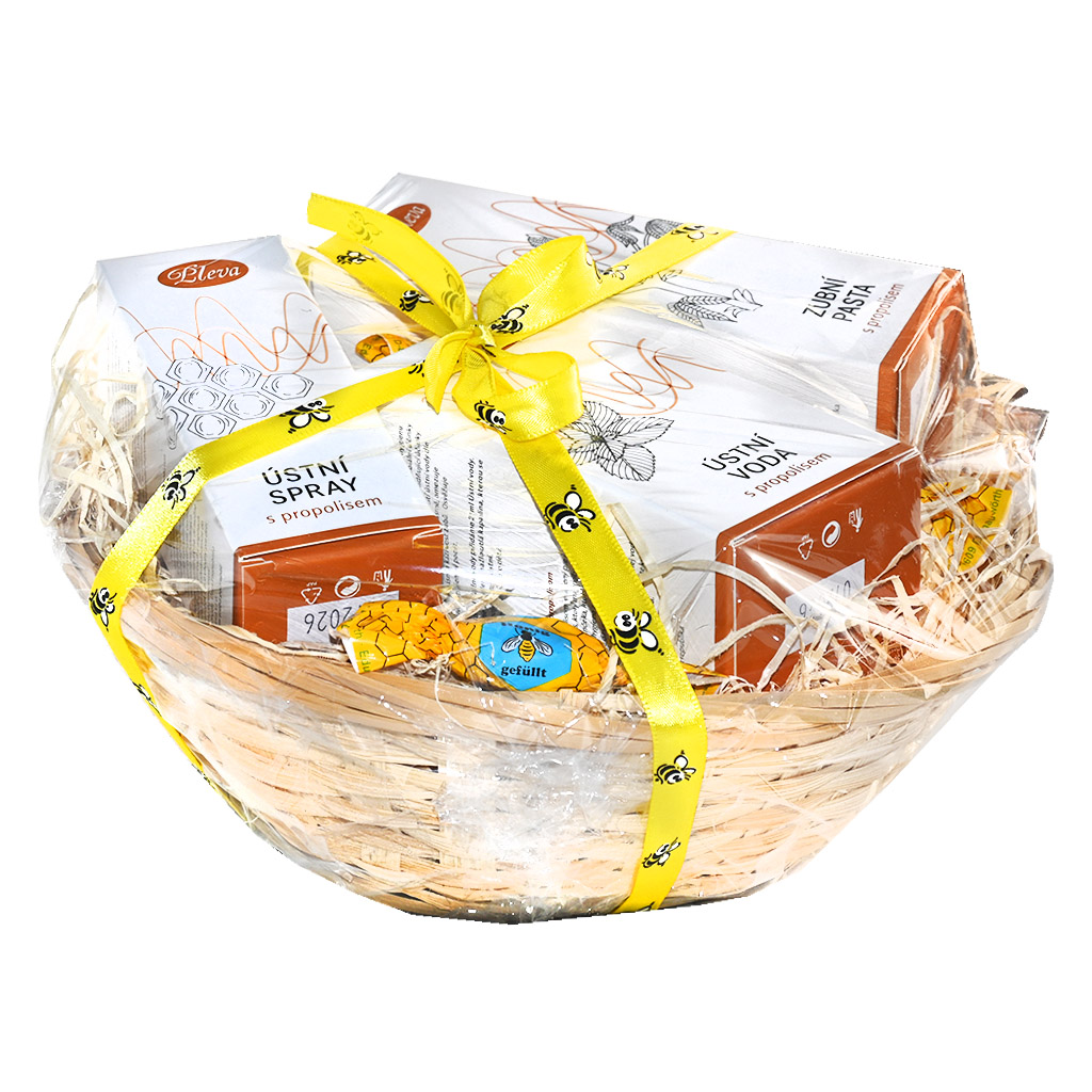 Panier cadeau Pleva avec hygiène bucco-dentaire
