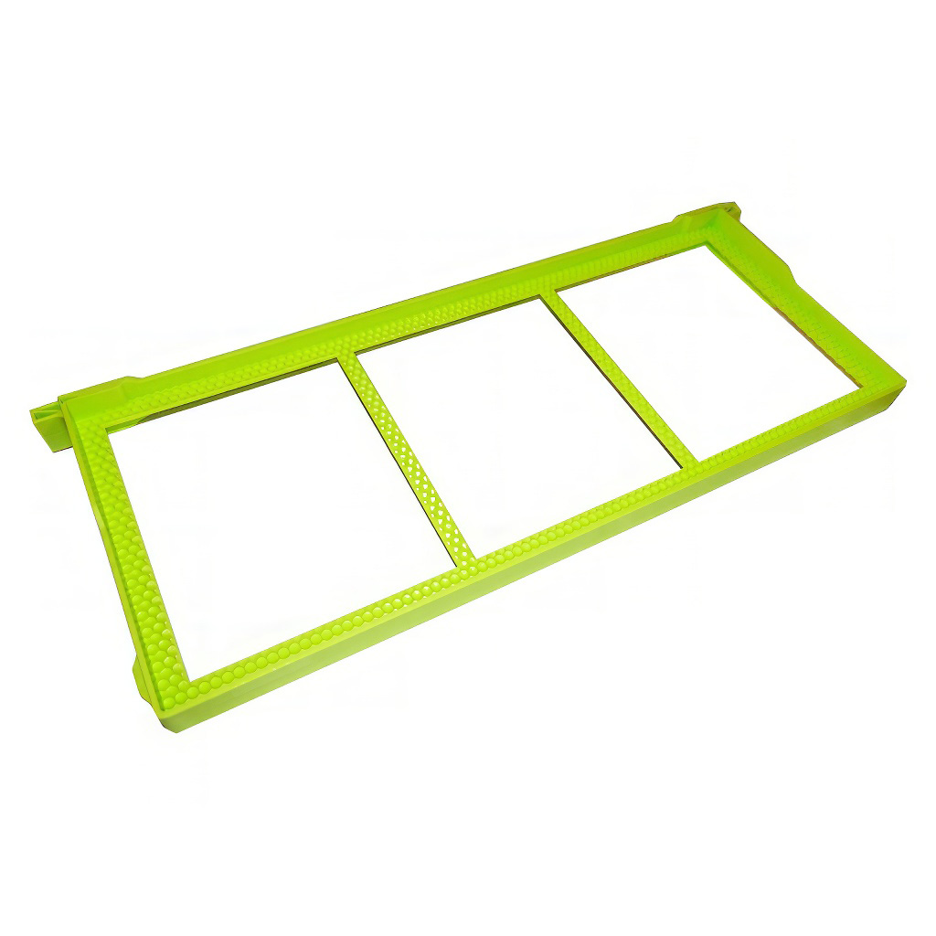 Cadre plastique à bâtisse libre Langstroth 2/3 159 - ter. - vert