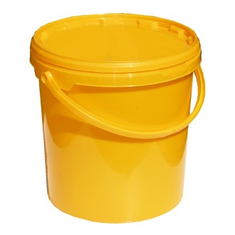 Seau à miel en plastique 14 kg jaune