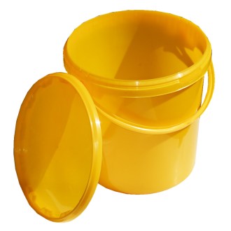 Seau à miel en plastique 14 kg jaune