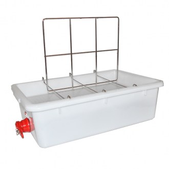 Plateau de désoperculation Mellarius - 2 cadres - bac plastique - inox