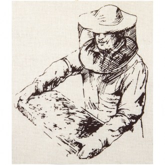 Sac pour pot de miel ApiSina avec motif apiculteur