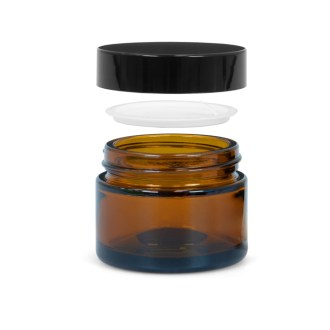 Pot en verre brun 50 ml