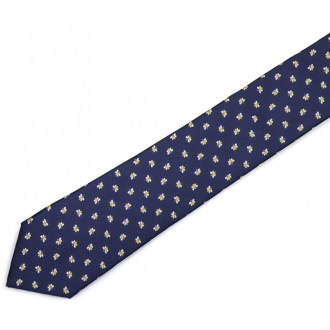 Cravate bleue ApiSina avec abeilles