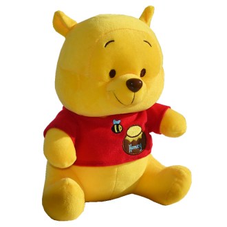 Ourson en peluche J'aime le miel - 25 cm