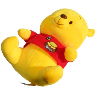 Ourson en peluche J'aime le miel - 25 cm
