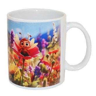 Mug avec motif enfant abeille dans une fleur