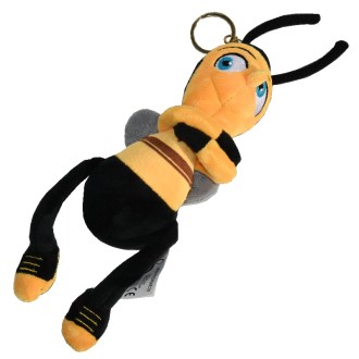 Abeille en peluche Bob avec porte-clés - 24 cm