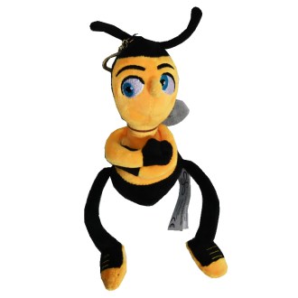 Abeille en peluche Bob avec porte-clés - 24 cm