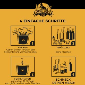 Kit de fabrication d'hydromel maison – George's Mead (5 litres)