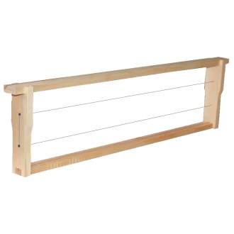 Cadre Langstroth 1/2 - 137 - Hoffman, filé, avec lève cadress, avec rainure 1 pièce