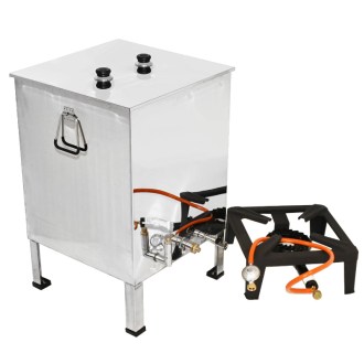 Fondoir à cire Mellarius avec réchaud à gaz 50 x 50 cm