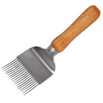 Herse à désoperculer - manche en bois - 19 aiguilles