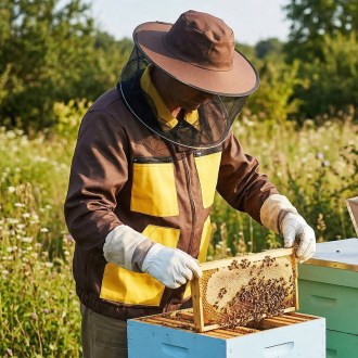Blouson d'apiculteur marron, tailles : S-XXXL - CZ