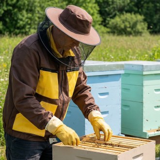 Blouson d'apiculteur marron, tailles : S-XXXL - CZ