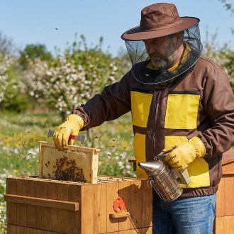 Blouson d'apiculteur marron, tailles : S-XXXL - CZ