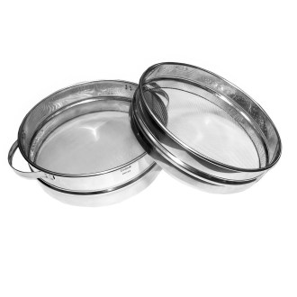 Passoire (tamis) double grille inox 23 cm avec poignées