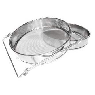 Passoire (tamis) double acier inoxydable 24 cm avec poignées DE 4