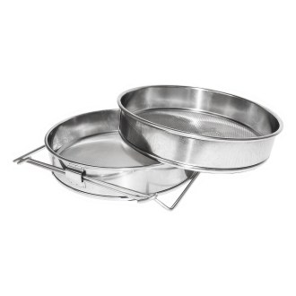 Passoire (tamis) double acier inoxydable 24 cm avec poignées DE 4