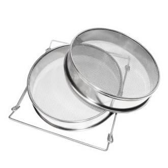 Passoire (tamis) double acier inoxydable 24 cm avec poignées DE 4