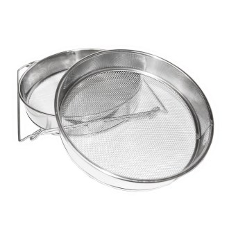 Passoire (tamis) double acier inoxydable 24 cm avec poignées DE 4