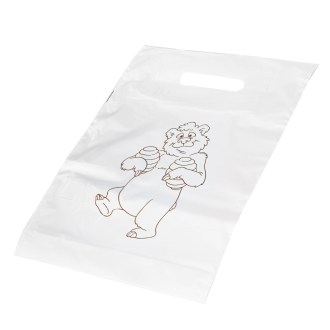 Sacs en plastique avec ours 25×35 cm - 50 pièces