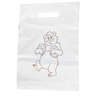 Sacs en plastique avec ours 25×35 cm - 50 pièces