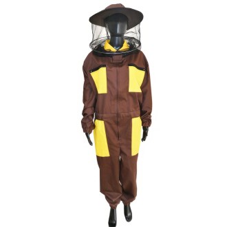 Combinaison d'apiculteur avec chapeau, marron taille: S-XXXL