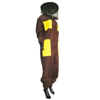 Combinaison d'apiculteur avec chapeau, marron taille: S-XXXL