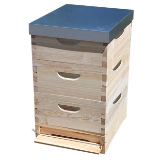 Ruche Langstroth 3 x 1/1 (232) - 10 cadres - zinc