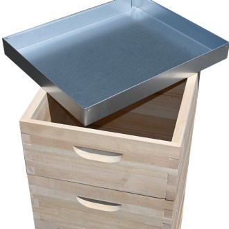 Ruche Langstroth 3 x 2/3 (159) - 10 cadres - zinc