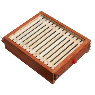 Fond de ruche entièrement grillagé anti-varroa - Langstroth - complet, peint