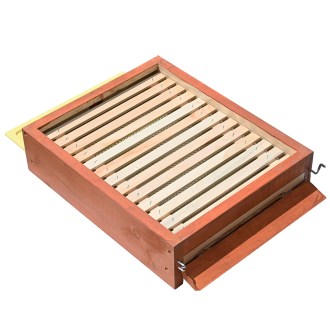 Fond de ruche entièrement grillagé anti-varroa - Langstroth - complet, peint