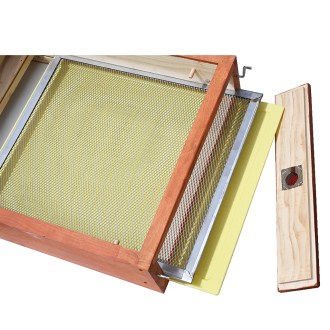 Fond de ruche entièrement grillagé anti-varroa - Langstroth - complet, peint