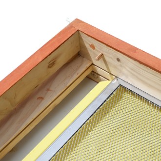 Fond de ruche entièrement grillagé anti-varroa - Langstroth - complet, peint