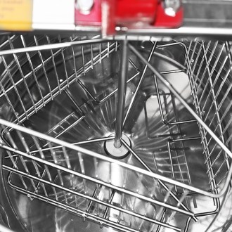 Extracteur de miel Mellarius OptiLine 3 cadres manuel avec grande manivelle P40